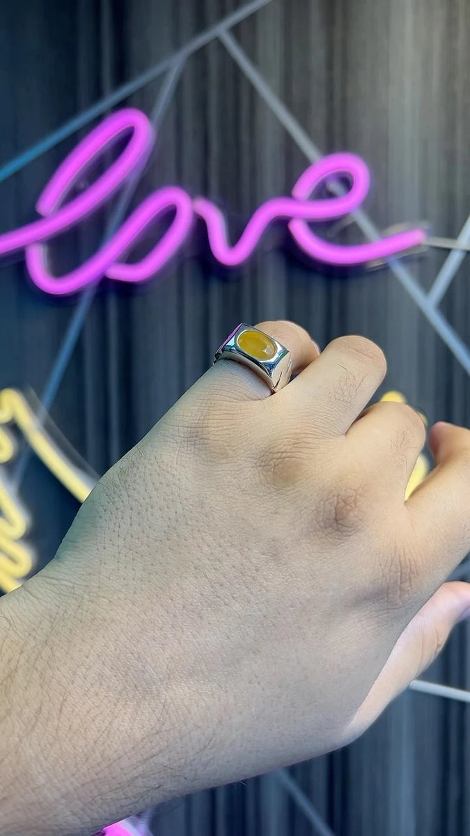 Original photograph of a BH Special Rings silver ring worn on a hand