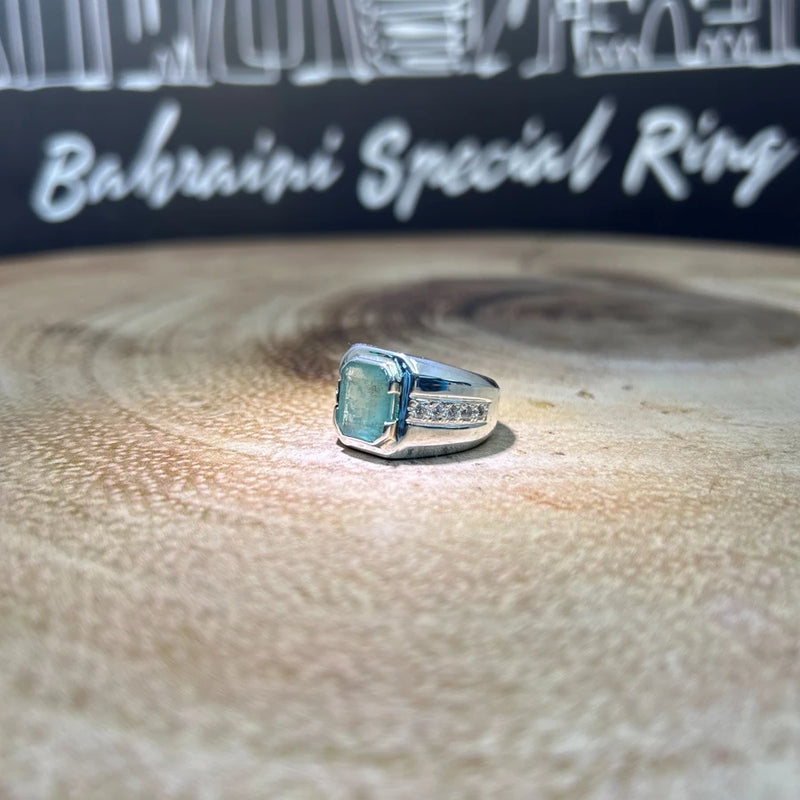 Natural Emerald (Moisssanite on sides) · Ring — original BH Special Rings photograph