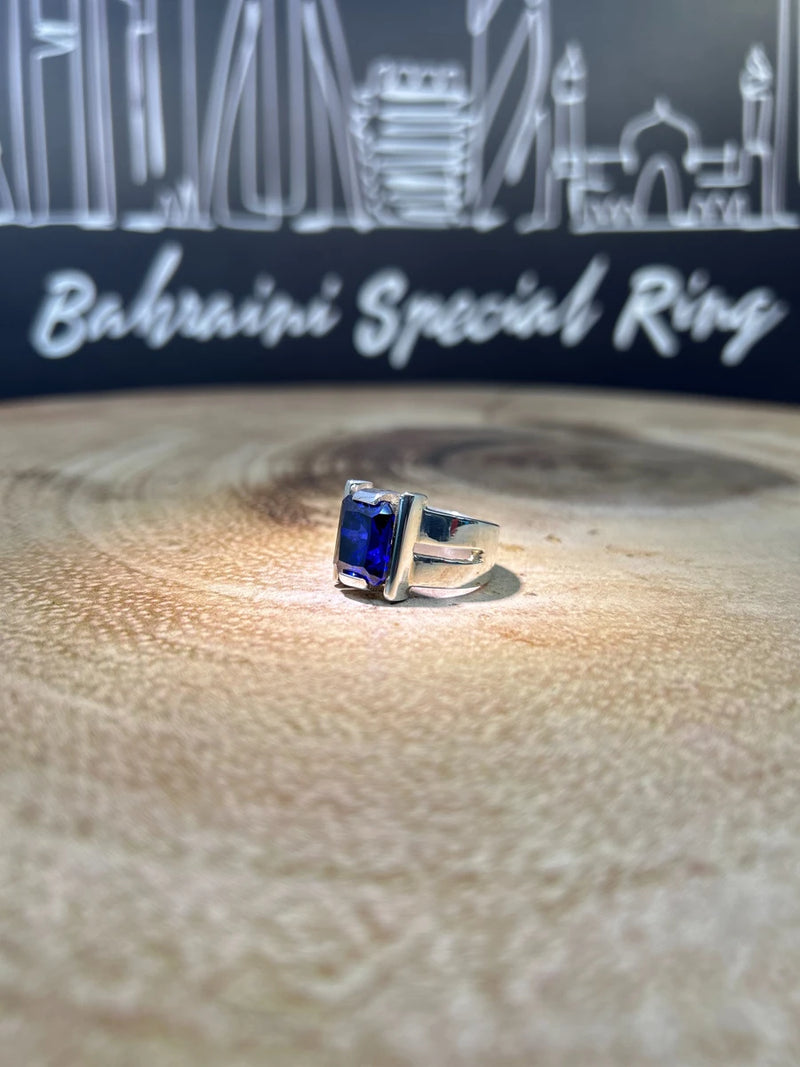 Blue Sapphire (treated) · Ring — original BH Special Rings photograph