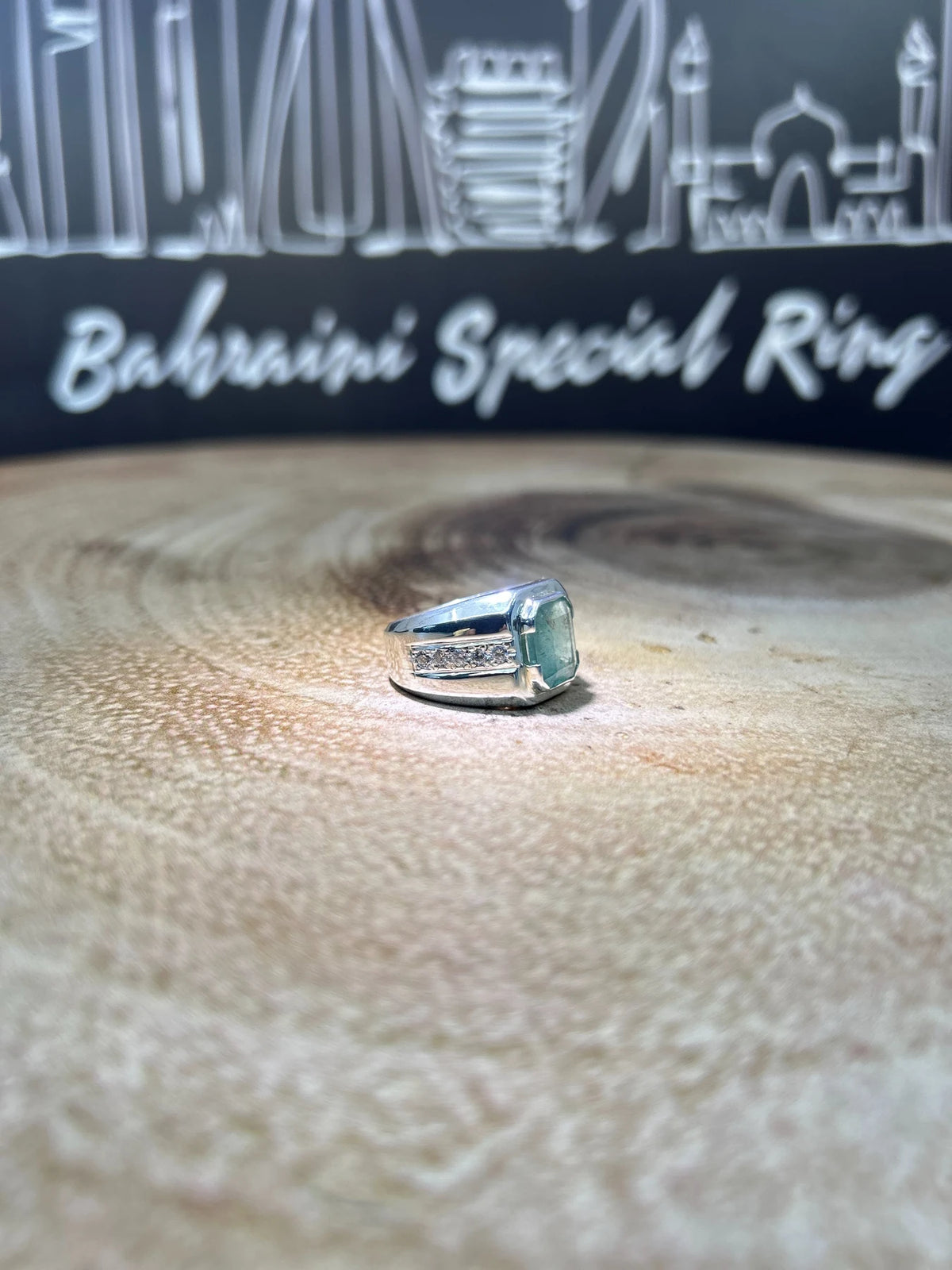 Natural Emerald (Moisssanite on sides) · Ring — original Instagram view 3
