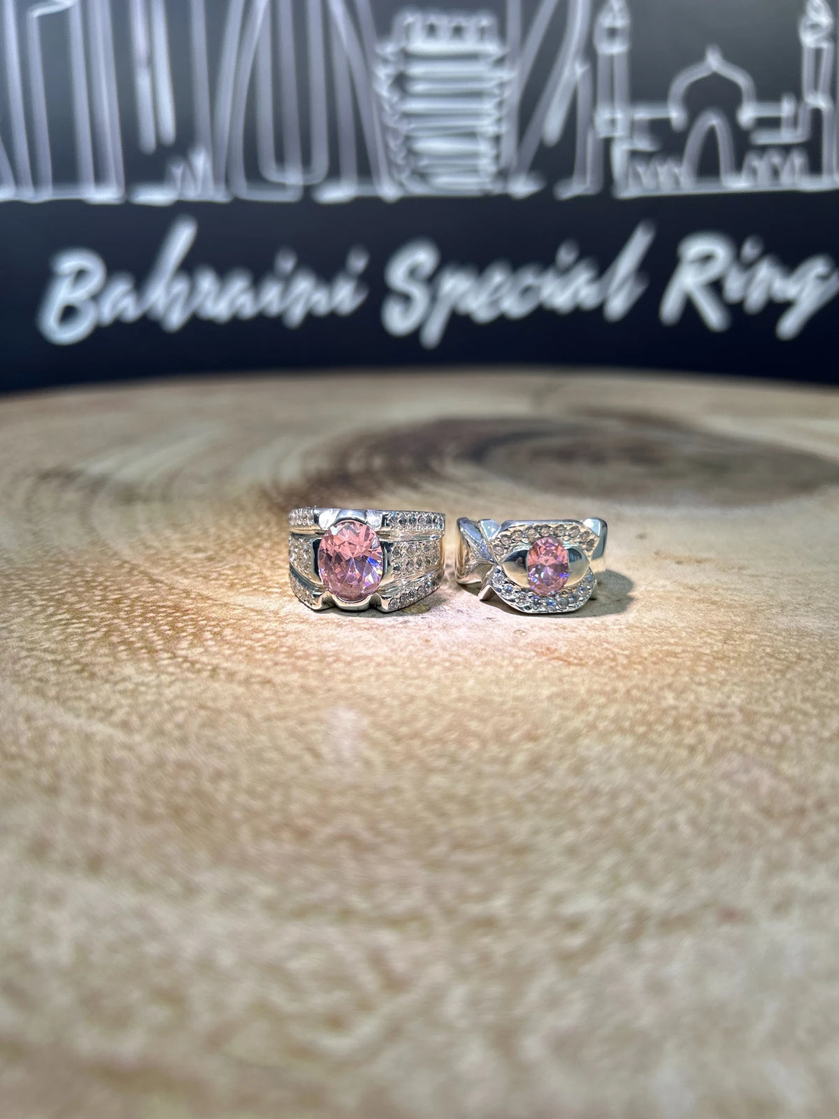 Pink Zircon · Couple Rings — original Instagram view 2